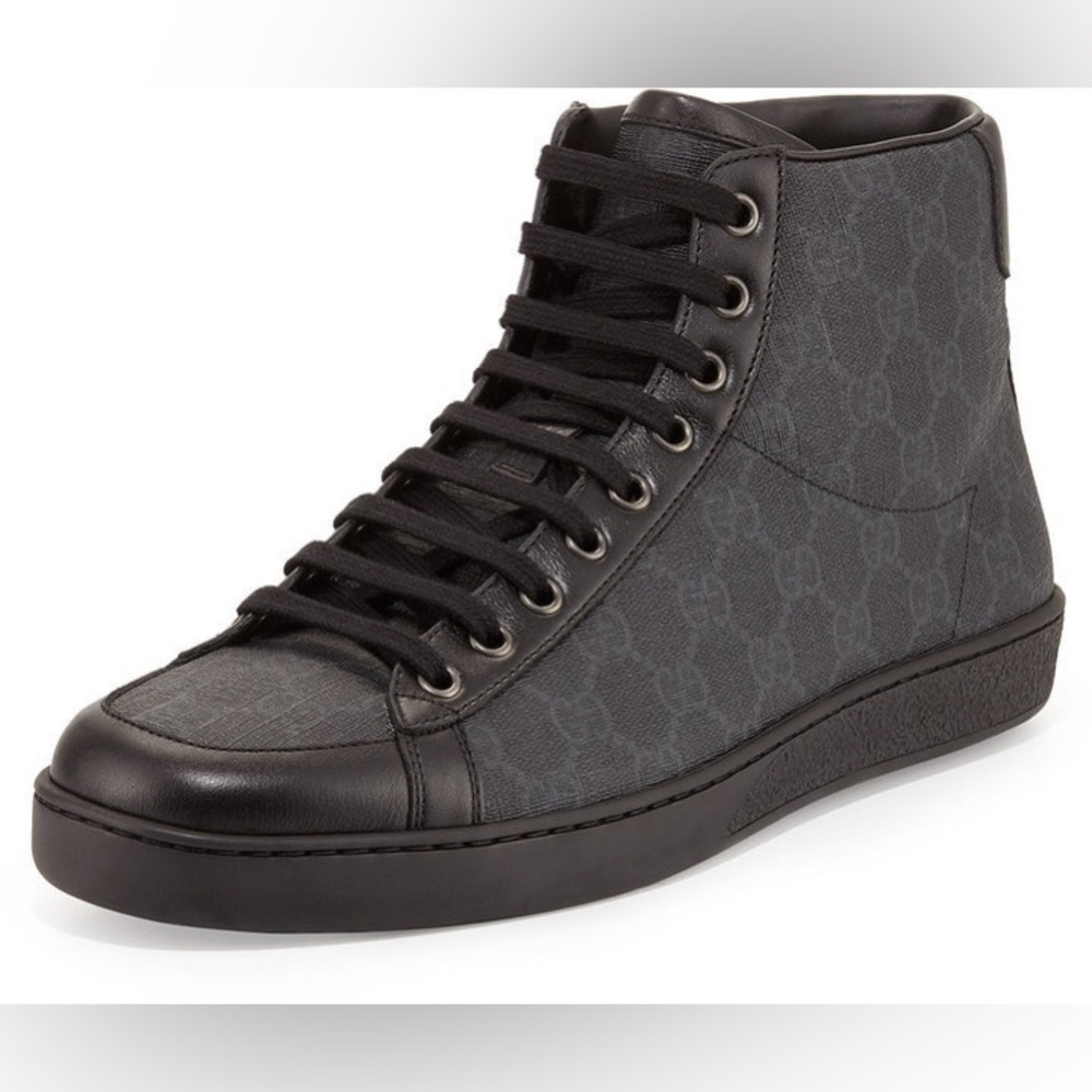 Gucci Brooklyn GG Supreme High Top Sneaker Black size 35